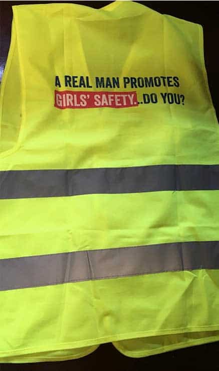 Boda Boda driver's vest for the girls' safety campaign, Uganda © Kathryn Travers