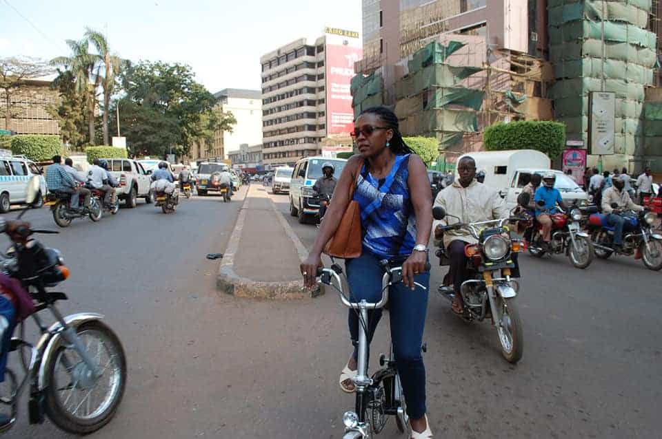 Cycling through Kampala © Amanda Ngabirano
