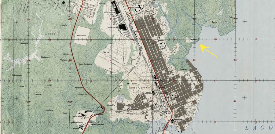Old map of Makoko from 1962, © Wikicommons | PD-USGov