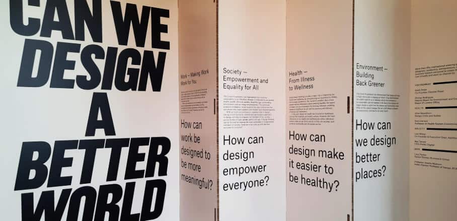 Written panels of the exhibition "London Design Biennale" © Laura Puttkamer