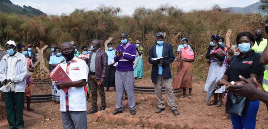 A Baraza held in Rukiga district, Southwest Uganda during the Covid pandemic, on an irrigation project