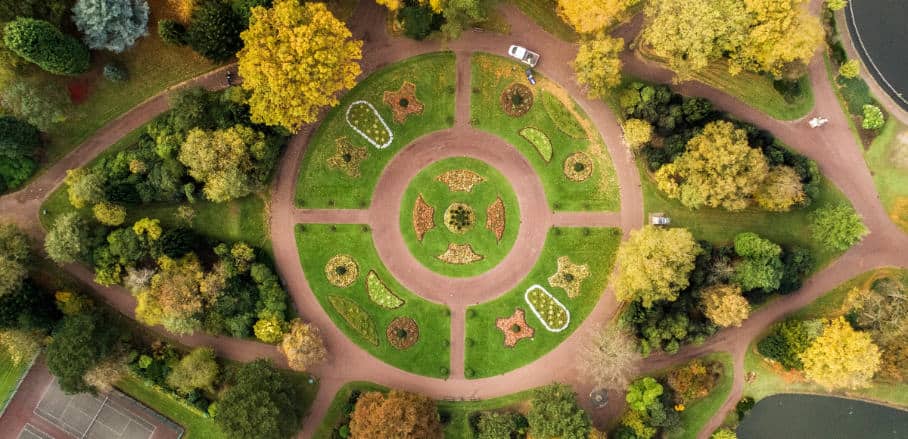 A park in the shape of an eye