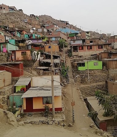 A poor residential area of Lima, Peru