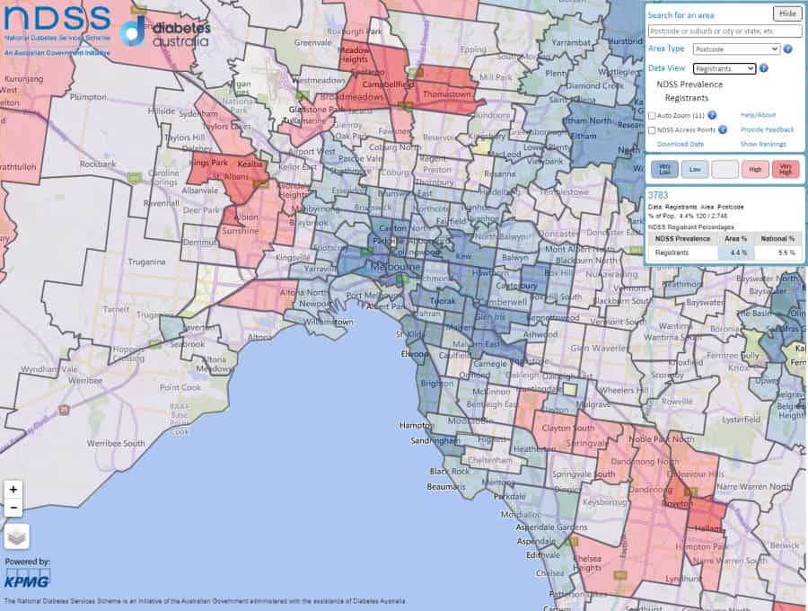 Infographic: Diabetes prevalence in Greater Melbourne, Australia